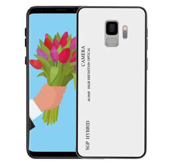 Чехол бампер Primo Gradient Glass для Samsung Galaxy S9 (SM-G960) - White