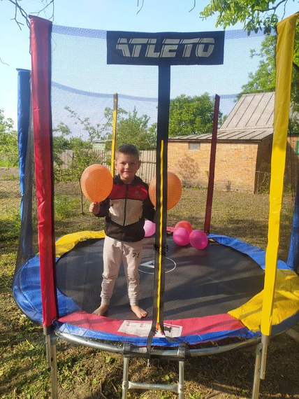 Батут дитячий Atleto 252 см із захисною сіткою для дому та дачі різнокольоровий 21000131 | Зображення 3