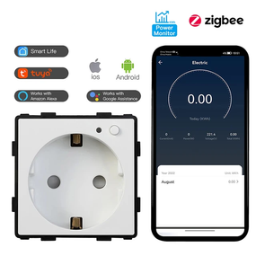 Умная розетка BSEED Zigbee, розетка для монитора мощности совместимость Tuya Smart Life Белый (sv3731wh)