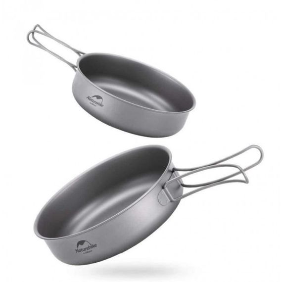 Сковорідка титанова з розкладною ручкою 17 см Naturehike NH18T010-A | Зображення 1