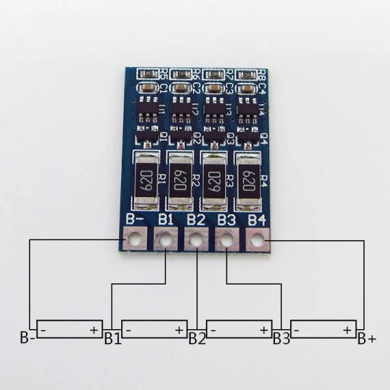 Модуль балансировки Li-ion 1-4S 3,7V 60mA (HX-JH-004) | Зображення 1