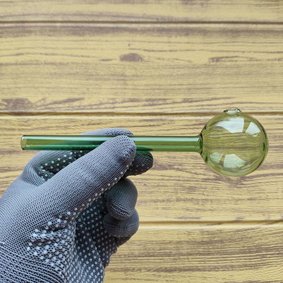 Стеклянная трубка Globe Long Oil Green | Зображення 1