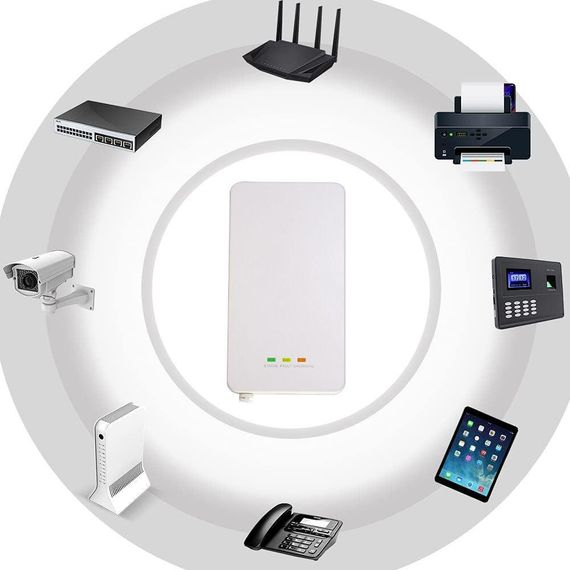 Адаптер резервного живлення для роутера 12В + 4 акумулятори АА, BBU15-DT / Міні упс / Повербанк для роутера | Зображення 1