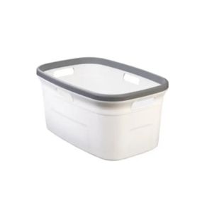 Кошик для білизни Motek білий (MT-02)