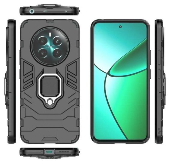 Чехол бампер Primolux Ring Armor для Realme 12 Plus 5G - Black | Зображення 1