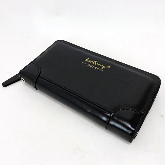 Гаманець шкіряний чоловічий Baellerry leather black, гаманець чоловічий для карток. Колір: чорний | Зображення 3