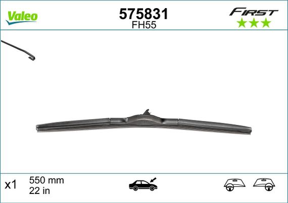 575831 VALEO Склоочисник гібридний 550 мм - Hybrid