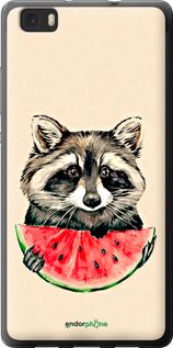 Чохол на Huawei Ascend P8 Lite Єнотик з кавуном "4605u-126-2448"