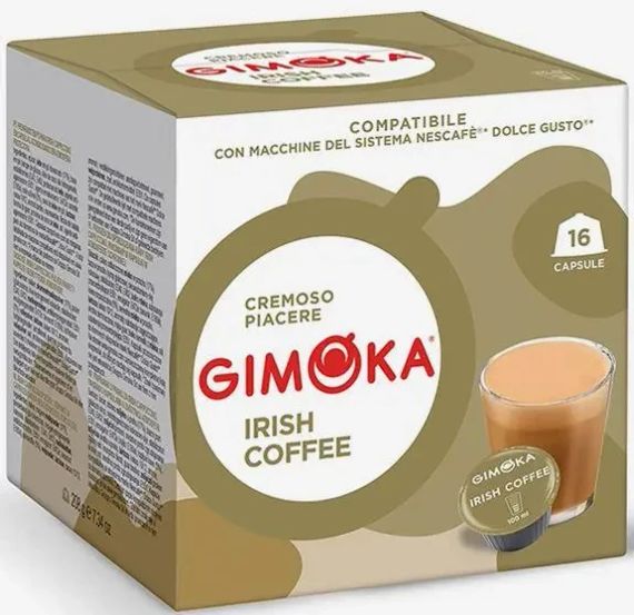 Кофе в капсулах Dolce Gusto Gimoka Irish Coffee 16 шт Италия Джимока Дольче Густо Ирландский виски