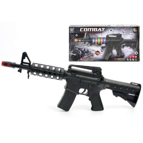 Автомат іграшковий з підсвічуванням та звуковими ефектами Combat Чорний