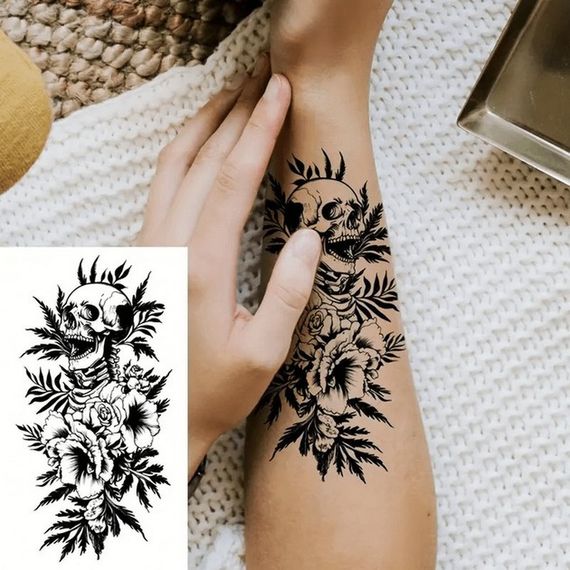 Набір дитячих тимчасових татуювань "Чорні міні №5" black-tattoo-mini-set-5-T | Зображення 3