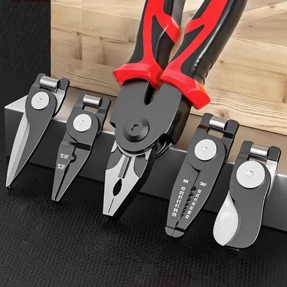 Многофункциональный набор быстросменных инструментов пассатижи-плоскогубцы 5в1