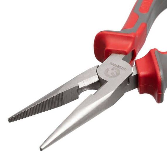 Длинногубцы прямые 160мм, С55 INTERTOOL HT-0127 | Зображення 2