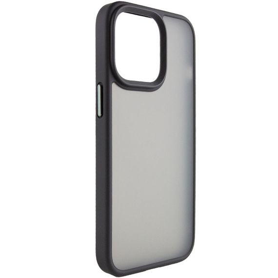 TPU+PC чохол Metal Buttons для Apple iPhone 15 Plus (6.7") Чорний | Зображення 1