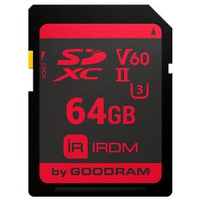 Memory card SD 64Gb GoodRAM IRDM SDXC V60 UHS-II U3 Retail