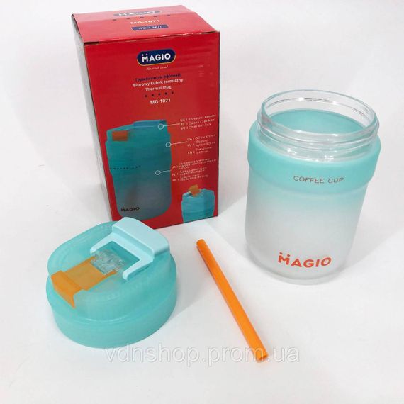Кружка термос для кофе Magio MG-1071 420 мл, Качественный семейный термос, Термочашка для поездок HP-80 | Зображення 6