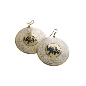 Сережки круглі Слон золотисті Без бренду 1557472716