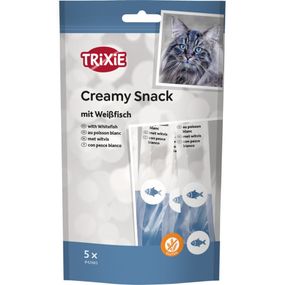 Ласощі Trixie Creamy Snacks для котів з білою риби 5 шт х 14 г