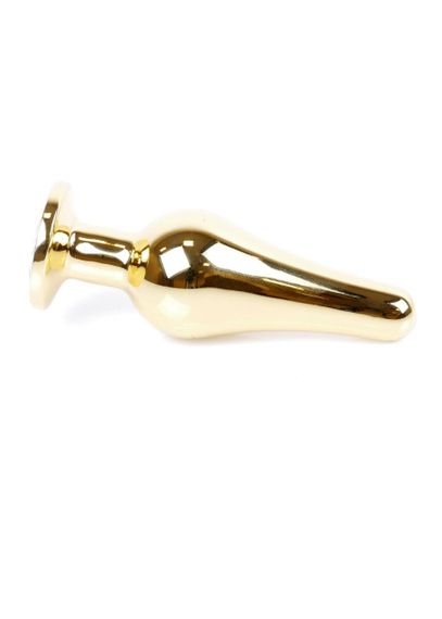 Анальна пробка - Jewellery Gold Long Plug Green Sex Aura | Зображення 4