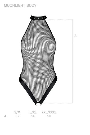 Боді-халтер з відкритим доступом Passion MOONLIGHT BODY L/XL black Sex Aura | Зображення 7