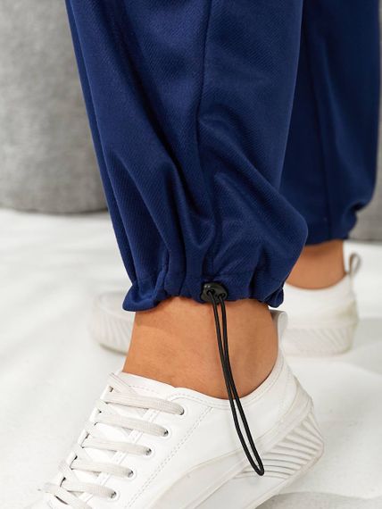 Женский спортивный костюм весна-осень свитшот и джоггеры NB24049 цвет темно-синий, размер 42/44 | Зображення 6