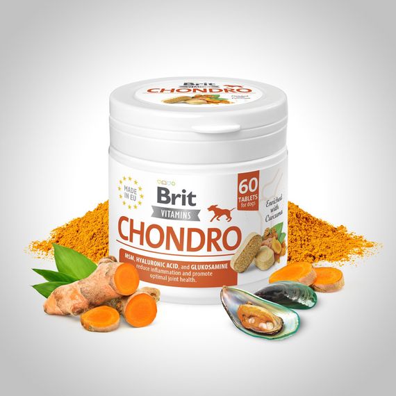 Вітаміни Brit Vitamins Chondro для собак для суглобів 60 таблеток | Зображення 1