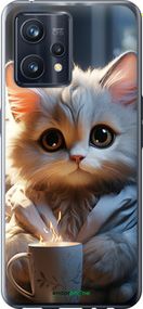 Чохол на Realme 9 Білий кіт "5646u-2866-2448"