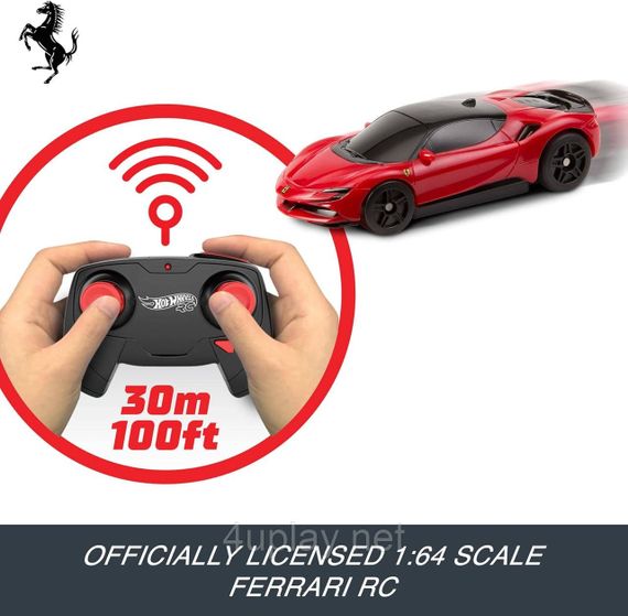 Машинка Хот Вилс Феррари 1:64 на пульте управления для трека Hot Wheels Ferrari SF90 Mattel | Зображення 3