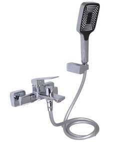 Змішувач для ванни Qtap Capricorn, Chrome (k35) з душовим гарнітуром QTCAP3060102C48222