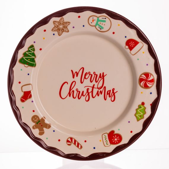 Новогодняя тарелка из фарфора Merry Christmas т Ø27.5 см CR-1-39