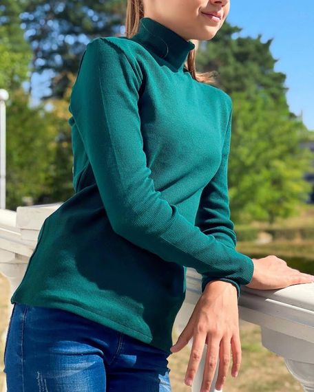 Водолазка для дівчинки (підліткова) Носи своє 146 Зелений (p-9627-126331) | Зображення 2