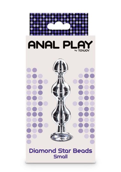 Анальна ялинка S. металева з каменем Diamond Star Beads ToyJoy sexstyle | Зображення 4