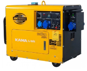 Генератор дизельний KDK7500SCA, 1-фазний 230V, 50Hz, 6.9kVA/5.5kW, бак 14,5 л, витрата 1,65 л/год, пуск: стартер (без АКБ),