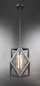 Люстра підвісна LOFT на 1 лампочку 25954 Чорний 40-95х28х28 см.