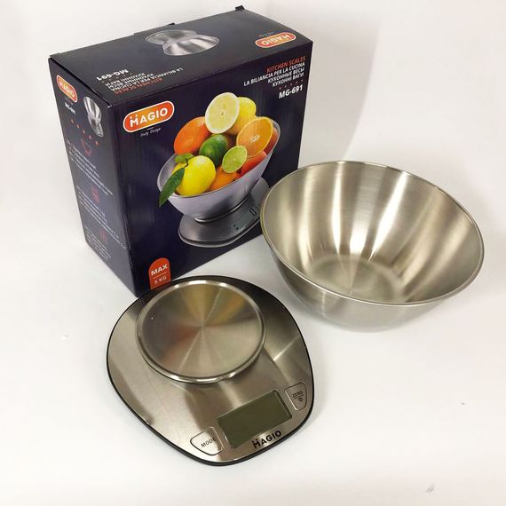 Кухонные весы для взвешивания продуктов MAGIO MG-691 до 5кг | Весы кухонные со съемной чашей | Весы для AW-329 взвешивания продуктов | Зображення 4