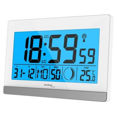 Настольные часы Technoline WS8056 White/Silver (DAS301199)