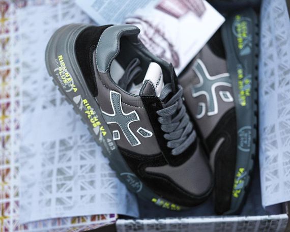 Чоловічі кросівки PREMIATA Mick Black Grey | Зображення 9