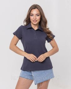 Жіноча футболка ПОЛО — лакоста, Поло сірого кольору, жіноча футболка Поло з коміром — Преміум'якість XS