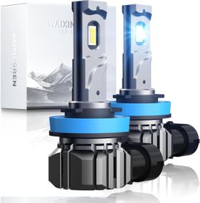 Автомобильные лампы WAIXINGREN  H11, 26000 лм, яркость 600%, 6500 К, с охлаждающим вентилятором, сменная лампа