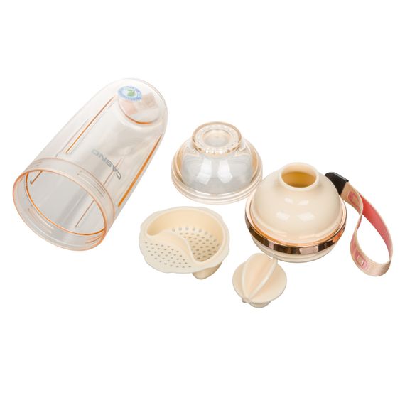 Шейкер спортивний Casno 400 мл KXN-1233 з пластиковим вінчиком Жовтий | Зображення 1