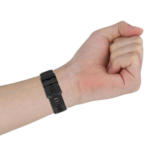 Силіконовий ремінець Primolux для смарт-годинника Amazfit T-Rex 3 Pro 48mm - Black | Зображення 6
