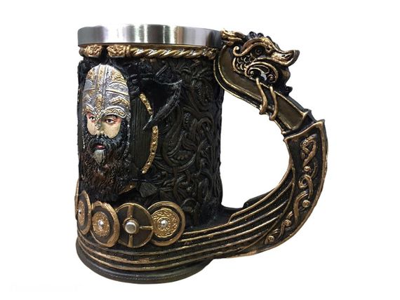 Кружка Чашка Келих Гра Престолів Драккар Вікінг Танкард Stark Targaryen 3D Пивний кухоль "Danegeld Tankard" | Зображення 3