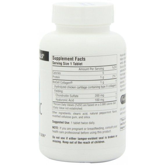 Гіалуронова кислота Source Naturals Hyaluronic Acid 50 mg 60 Tabs | Зображення 1