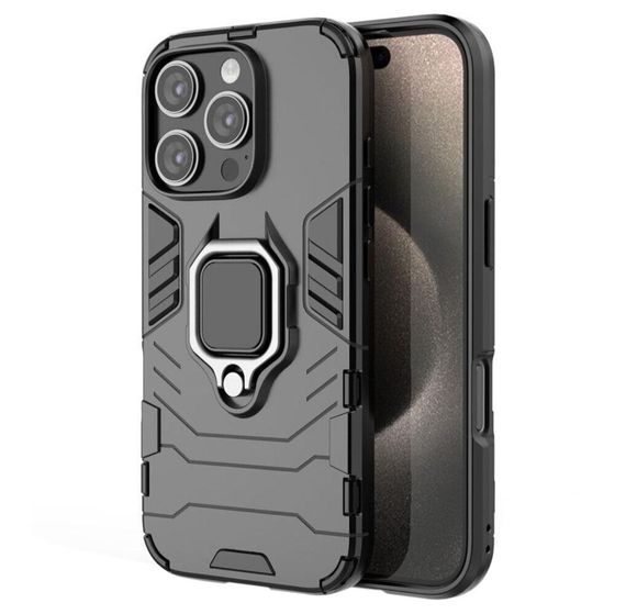 Чехол бампер Primolux Ring Armor для Apple iPhone 16 Pro - Black