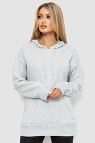 Худі жіноче турецьке петля, колір світло-сіре, розмір One Size FA_008810