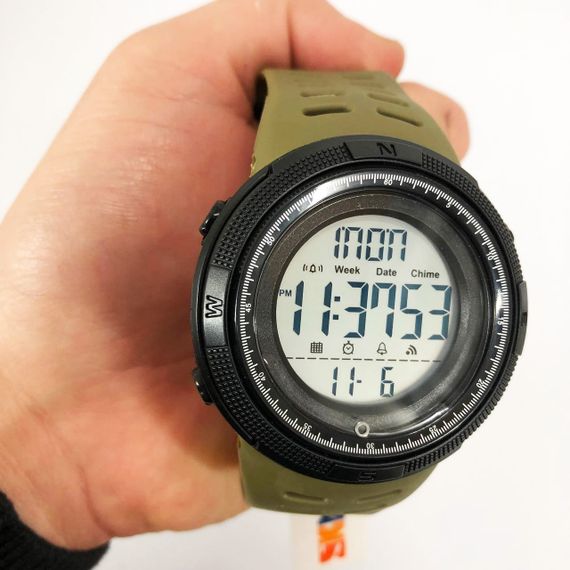 Часы наручные мужские SKMEI 2070AGWT ARMY GREEN, армейские часы противоударные. Цвет: зеленый | Зображення 8