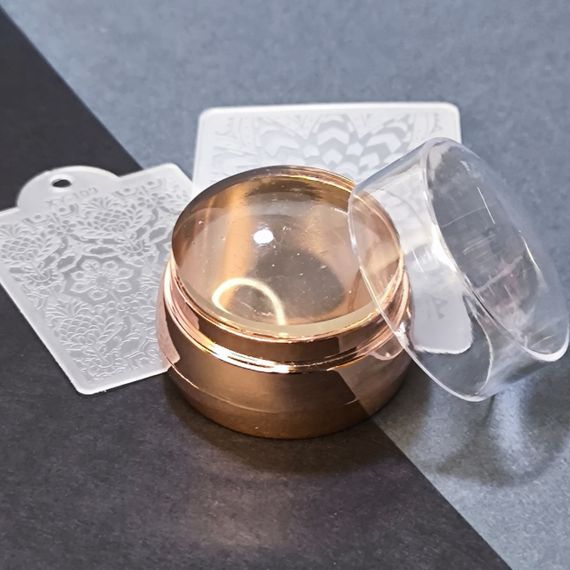 Силіконовий штамп для стемпінга (рожеве золото, маленький)