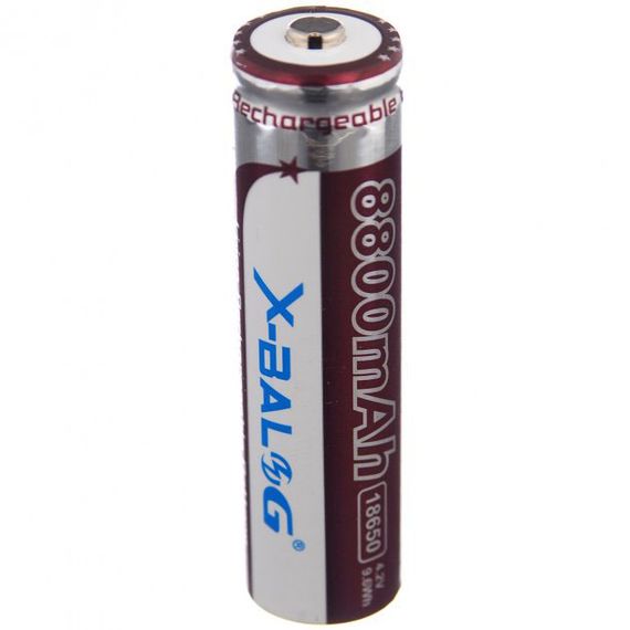Літієвий акумулятор 18650 X-Balog 8800mAh 4.2V Li-ion літієва акумуляторна батарейка JU-422 для ліхтариків | Зображення 9