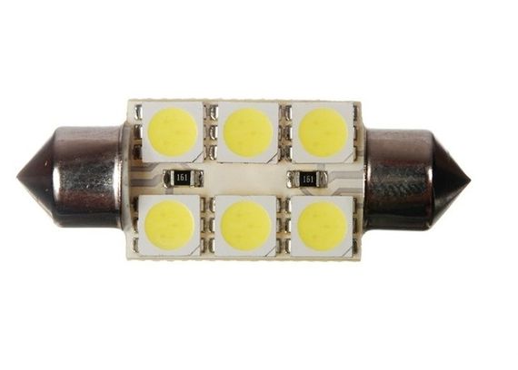 Світлодіодна софітна автолампа T10, 41mm, 6pcs 5050 (6000К) (108Lm) Foton