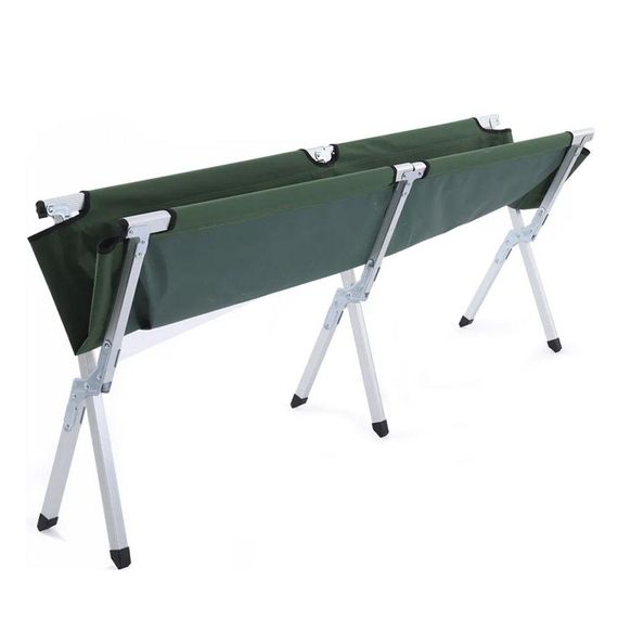 Ліжко розкладне для кемпінгу 189х70х45см, Зелений / Туристичне ліжко-розкладачка з чохлом | Зображення 6